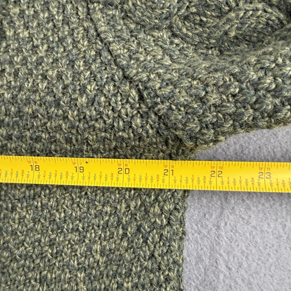 Aran Crafts Hoodie Women's 2XL Green Merino Wool Fisherman Cable Knit Full Zip - Picture 9 of 10